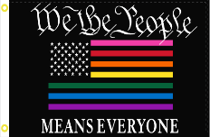 We The People Rainbow USA 3'x5' Flag ROUGH TEX® 68D Nylon