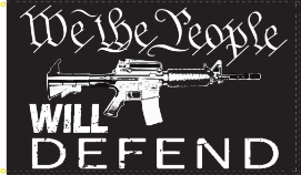 We The People Will Defend 3'x5' Flag ROUGH TEX® 200D