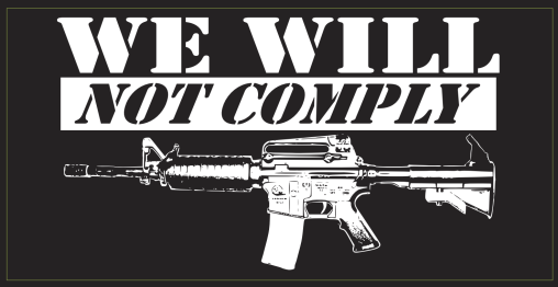 We Will Not Comply 3'X5' Flag ROUGH TEX® 100D