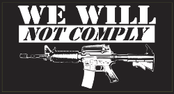 We Will Not Comply 3'x5' Flag ROUGH TEX® 200D