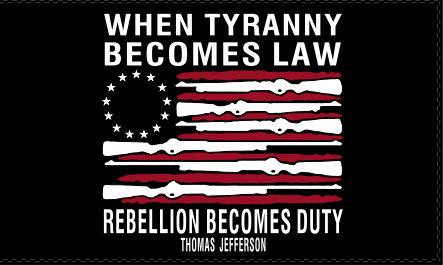 When Tyranny Becomes Law Rebellion Becomes Duty Betsy Ross 3'X5' Flag ROUGH TEX® 100D