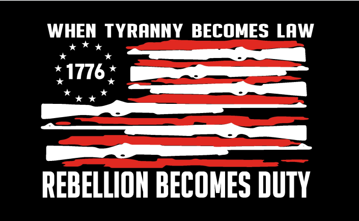 When Tyranny Becomes Law Rebellion Becomes Duty 3'x5' Flag ROUGH TEX® 68D Nylon