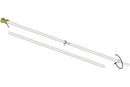 6' Foot White Spinning Pole flagpole