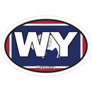 Wyoming Oval Bumper Sticker WY