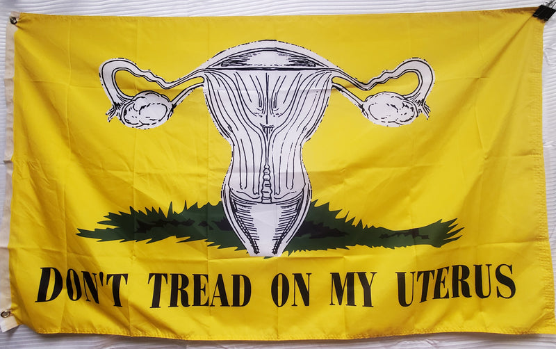 Don't Tread On My Uterus Feminist 3'x5' Flag 100D