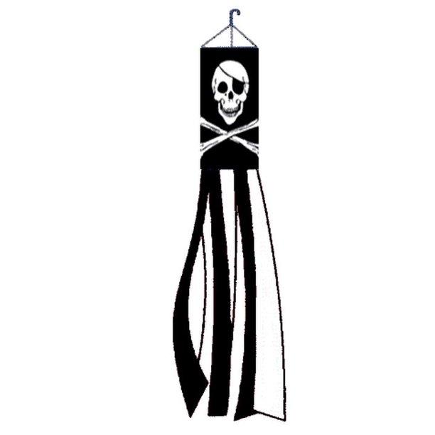 Pirate Windsock 5.5" X 60" Skull & Bones Jolly Roger