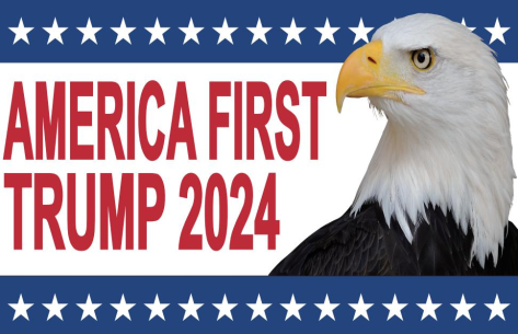 AMERICA FIRST TRUMP 2024 USA EAGLE FLAG 12"x18" Flag Rough Tex® 100D TRUMP AMERICAN Double Sided Boat Flag