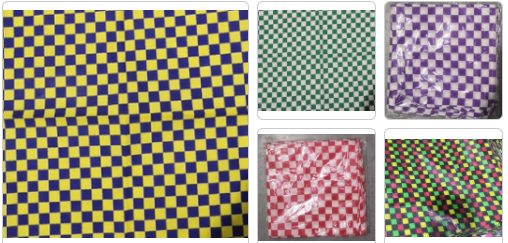 Assorted Checker Pattern Bandanas Head Wrap In Various Colors 100% Cotton 22"X22"