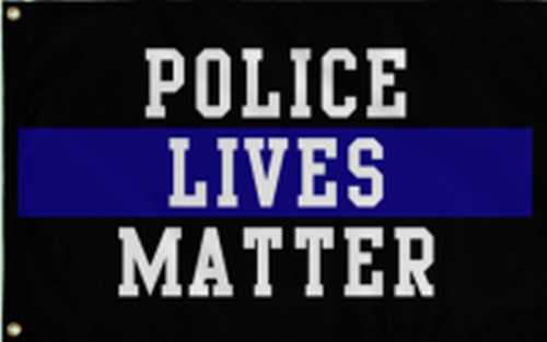 Police Lives Matter 3'x5' Flag Rough Tex® 100D Blue Line