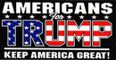 AMERICANS FOR TRUMP BUMPER STICKERS PACK OF 50