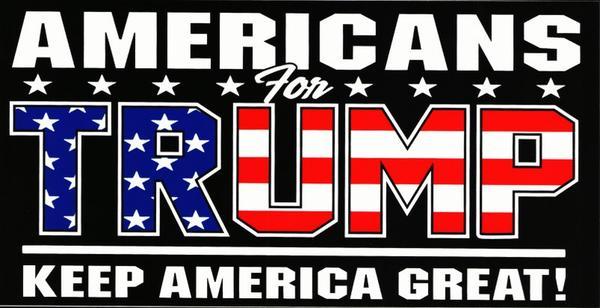 AMERICANS FOR TRUMP BUMPER STICKERS PACK OF 50