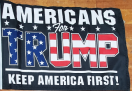 Americans For Trump 12''x18'' Rough Tex ®100D Stick Flag Keep America First 2024