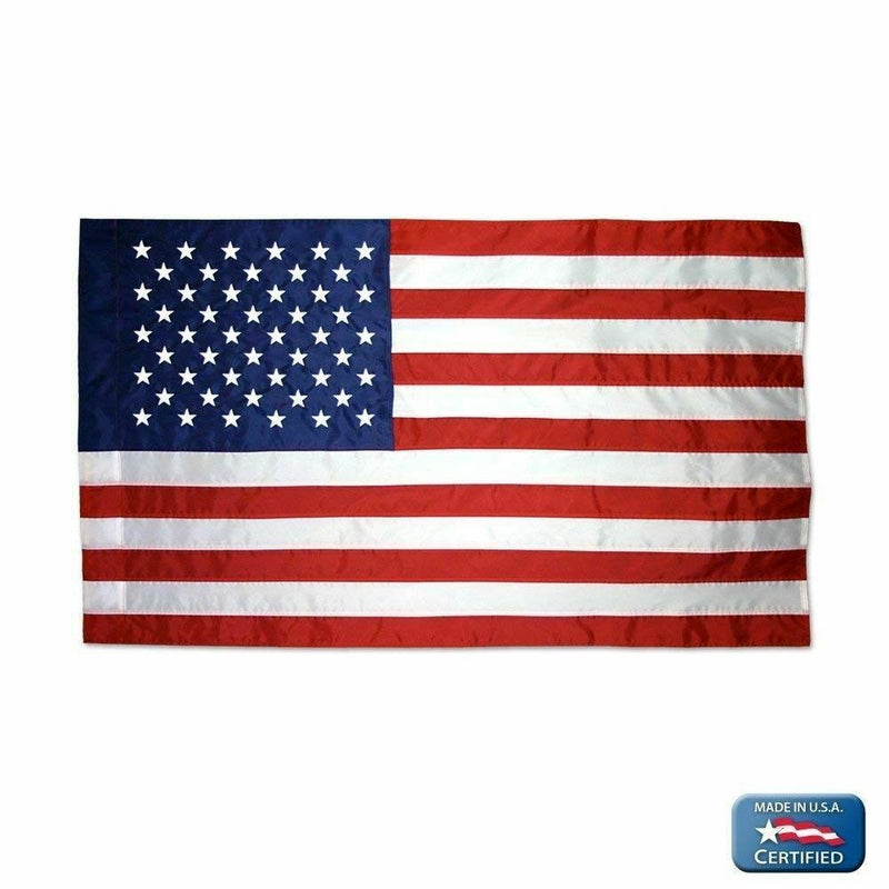 2.5X4' ANNIN SLEEVED USA American USA 200D NYLON PREMIUM UNITED STATES EMBROIDERED STARS SEWN STRIPES USA FLAG