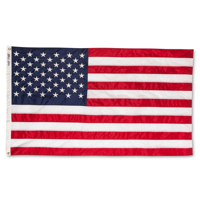 AMERICAN MADE UNITED STATES EMBROIDERED STARS SEWN STRIPES USA FLAG 3'X5' 200D NYLON
