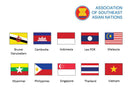 ASEAN Flag Set Ten Flags 3x5 Feet