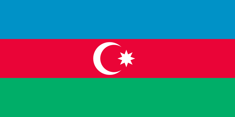 Azerbaijan Flag 3x5ft Poly
