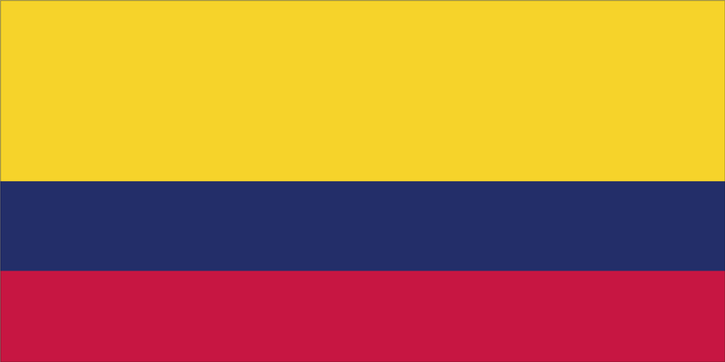 COLOMBIA FLAG BUMPER STICKERS PACK OF 50 WHOLESALE