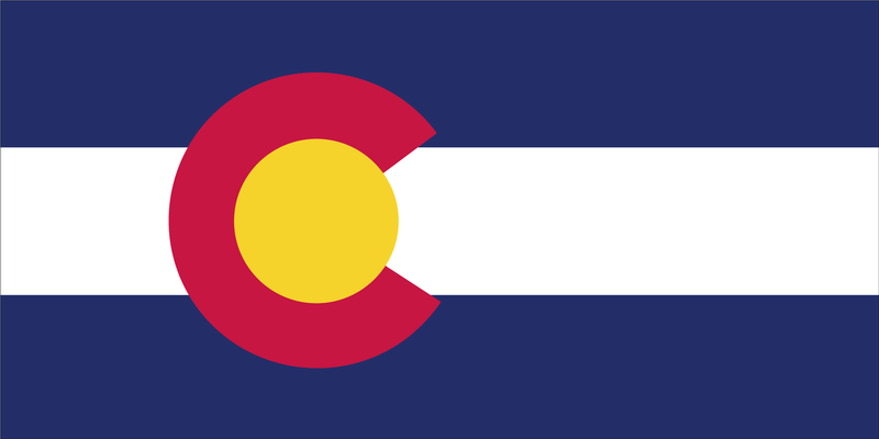 COLORADO FLAG BUMPER STICKERS PACK OF 50 WHOLESALE