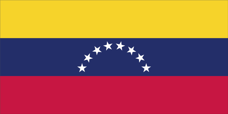 VENEZUELA 8 STARS FLAG BUMPER STICKERS PACK OF 50 WHOLESALE