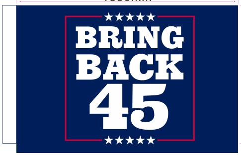 Bring Back 45 5'x8' Flag Rough Tex ® 100D Trump 2024