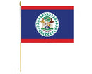 Belize Stick Flag In Poly- 4''x6'' Rough Tex®