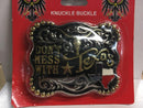 TEXAS BELT BUCKLE DON'T MESS WITH TX FLAG & STEER BRONZE & BLACK