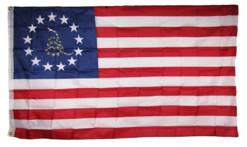 Gadsden Betsy Ross 13 Star USA 3'x5' 68D American Revolution Flag Rough Tex ® Old Americana Original Banners