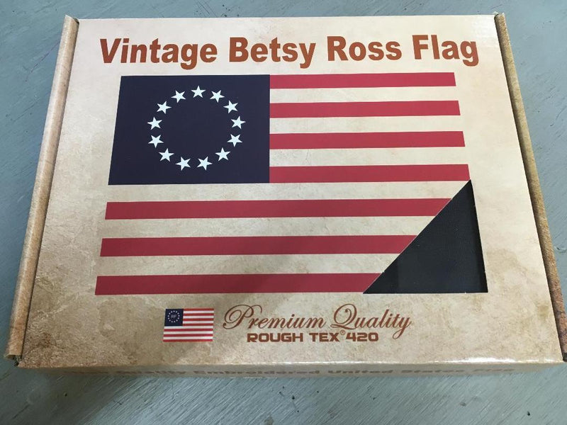 Betsy Ross Vintage 420D Embroidered 13 Star American 1776 Flag