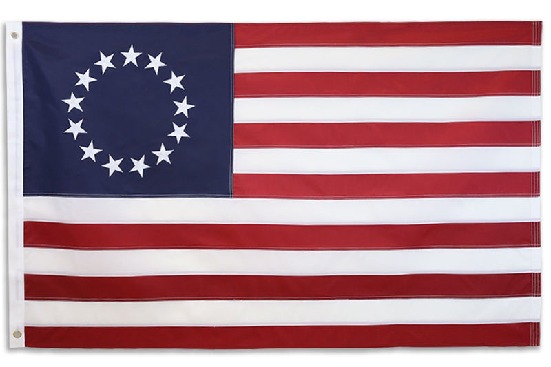 Betsy Ross 3'x5' Embroidered Flag ROUGH TEX® Cotton