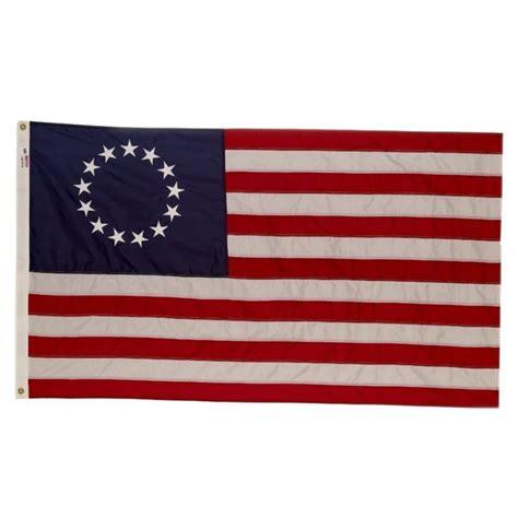 BETSY ROSS COTTON 3X5 FLAG SEWN & EMBROIDERED