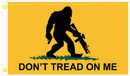 Big foot Don't Tread On Me 3'x5' Flag 100D Sasquatch 2nd Amendment Big Foot American