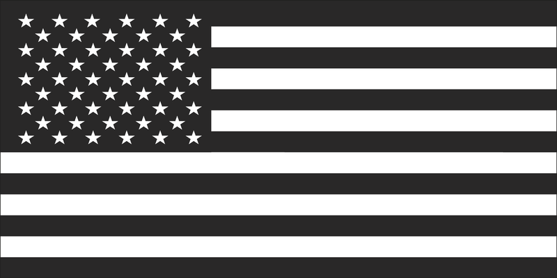 Black USA Flag - Bumper Sticker