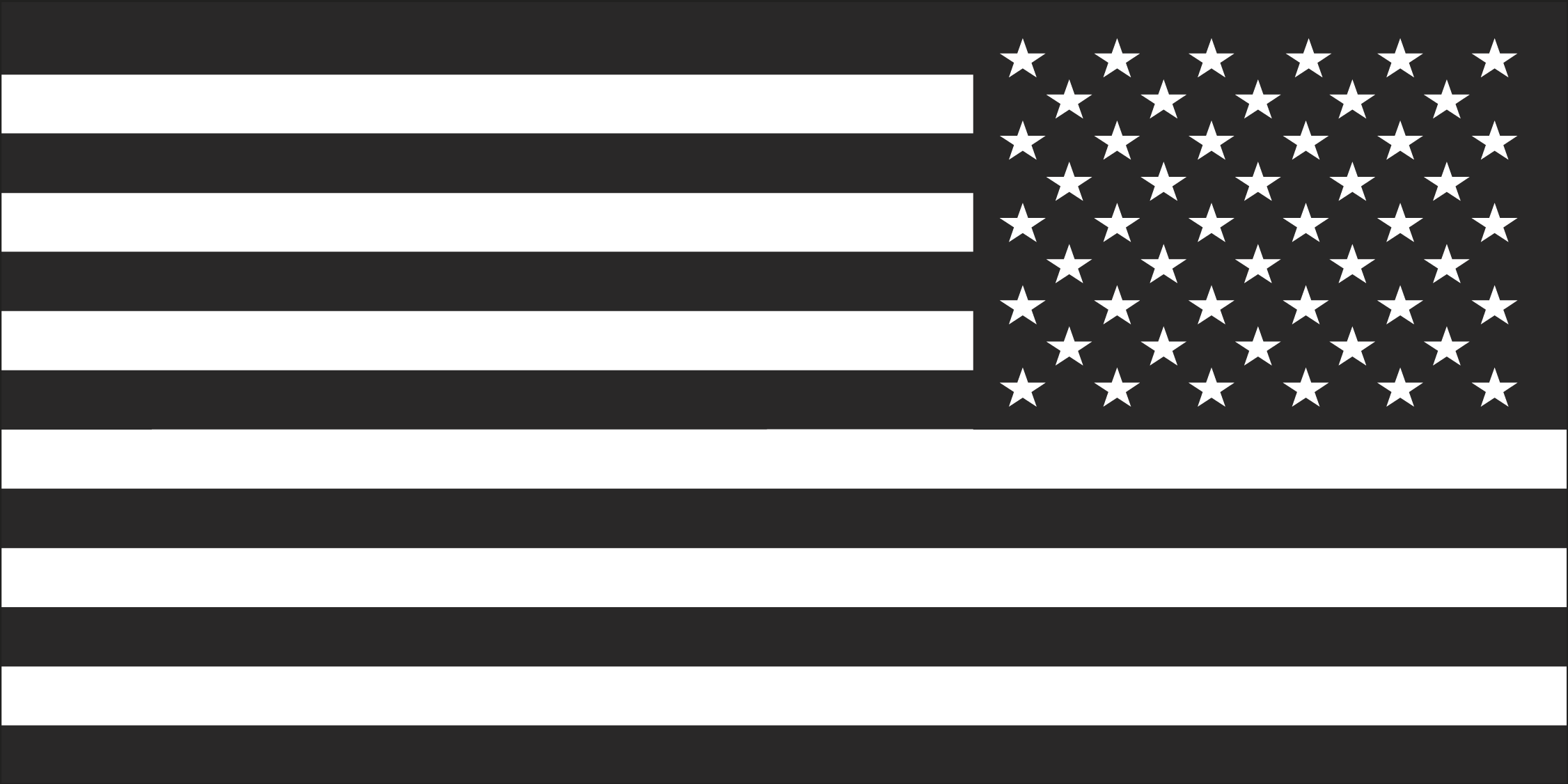 Black USA Right Flag - Bumper Sticker