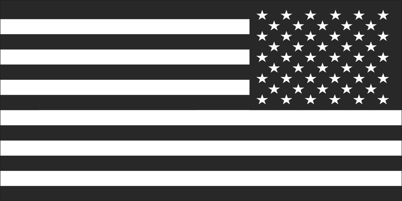 Black USA Right Flag - Bumper Sticker