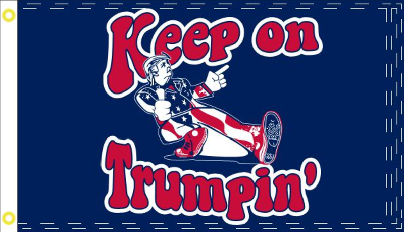 Keep On Trumpin' Blue  3'X5' Flag Rough Tex®68D Nylon