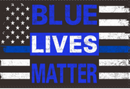 Blue Lives Matter 12"X18" Stick Flags Rough Tex® 100D