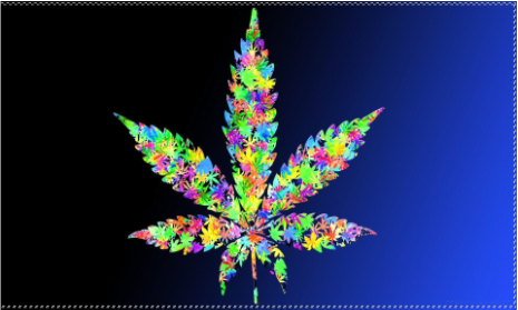 Marijuana Leaf Blue Grass 3'X5' Flag Rough Tex® 100D