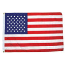 America USA 18"X30" Boat Flag & 16"X24" Embroidered Flag (2 flags total 1 printed 1 sewn)