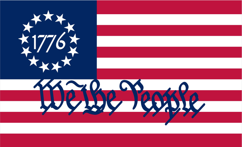 Betsy Ross 1776 We The People 3'x5' Flag ROUGH TEX® 68D Nylon