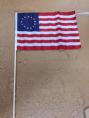 Betsy Ross 12''X18'" Flags With Stick - Rough Tex ®100D Colonial US Soldiers Grave Marker Flags by the Sons of American Revolution