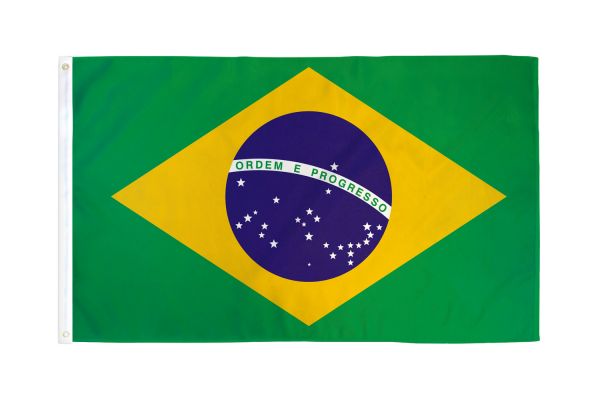 Brazil 3'X5' Flag Rough Tex® 100D