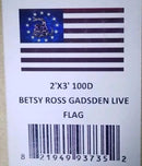 Betsy Ross Gadsden Live Flag 2'X3' Flag Rough Tex ® 100D