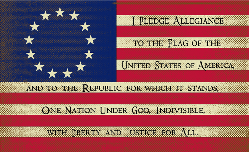 Betsy Ross USA Pledge of Allegiance 3'X5' Flag ROUGH TEX® American 100D