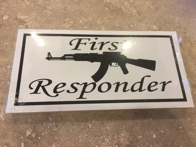 FIRST RESPONDER OFFICIAL BUMPER STICKER PACK OF 50 BUMPER STICKERS MADE IN USA WHOLESALE BY THE PACK OF 50!
