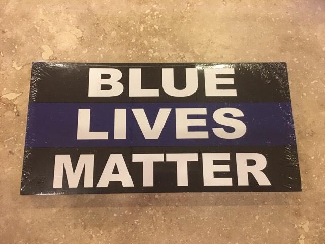 POLICE BLUE LIVES MATTER POLICE THIN LINE OFFICIAL BUMPER STICKER PACK OF 50 BUMPER STICKERS MADE IN USA WHOLESALE BY THE PACK OF 50!