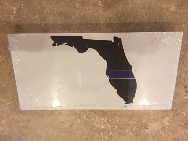 FLORIDA POLICE MEMORIAL OFFICIAL BUMPER STICKER PACK OF 50 BUMPER STICKERS MADE IN USA WHOLESALE BY THE PACK OF 50!
