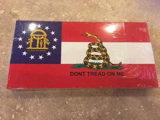 GEORGIA GADSDEN GA FLAG BUMPER STICKER PACK OF 50 BUMPER STICKERS MADE IN USA WHOLESALE BY THE PACK OF 50!