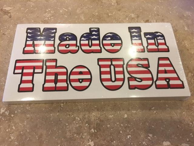 MADE IN THE USA AMERICAN FLAG OFFICIAL BUMPER STICKER PACK OF 50 BUMPER STICKERS MADE IN USA WHOLESALE BY THE PACK OF 50!