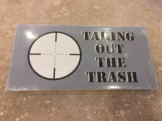 TAKING OUT THE TRASH OFFICIAL BUMPER STICKER PACK OF 50 BUMPER STICKERS MADE IN USA WHOLESALE BY THE PACK OF 50!