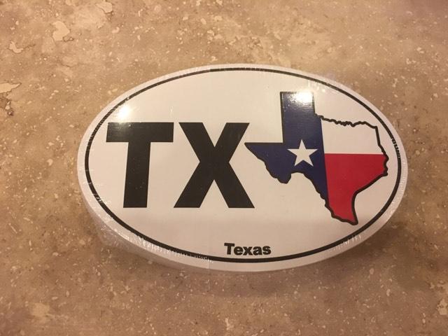 TEXAS OVAL STATE TX FLAG OFFICIAL BUMPER STICKER PACK OF 50 BUMPER STICKERS MADE IN USA WHOLESALE BY THE PACK OF 50!